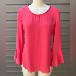 Kobi Halperin 100% sill trumpet sleeve blouse size M